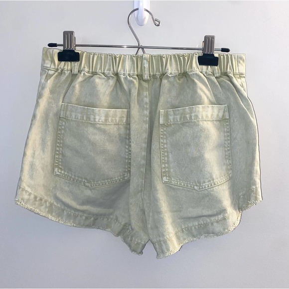 Young fabulous and broke high rise soft green raw hem shorts medium 0017 - Picture 2 of 7